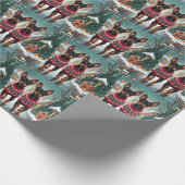 Affenpinscher Dogs Christmas Snow Holiday Cadeaupapier (Hoek)