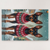 Affenpinscher Dogs Christmas Snow Holiday Legpuzzel (Horizontaal)