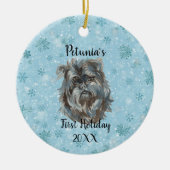 Affenpinscher Eerste Vakantie Keramisch Ornament (Voorkant)