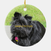 Affenpinscher Eerste Vakantie Keramisch Ornament (Achterkant)
