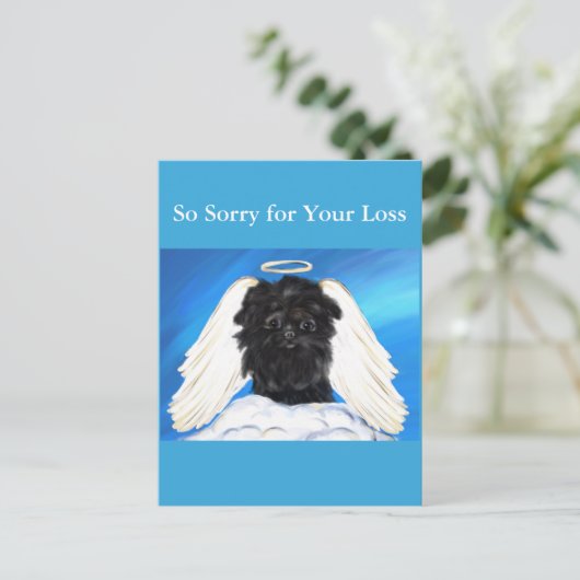Affenpinscher Engel   Briefkaart (Staand voorkant)