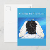 Affenpinscher Engel   Briefkaart (Voorkant / Achterkant)