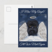 Affenpinscher Engel   Briefkaart (Voorkant / Achterkant)