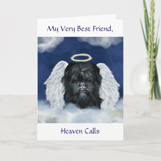 Affenpinscher engel kaart (Voorkant)