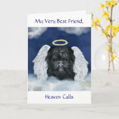 Affenpinscher engel kaart (Gele Bloem)