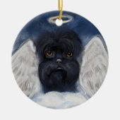 Affenpinscher ENGEL Kaart Keramisch Ornament (Voorkant)