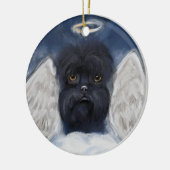 Affenpinscher ENGEL Kaart Keramisch Ornament (Links)