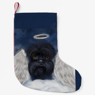 Affenpinscher ENGEL Kaart Kleine Kerstsok