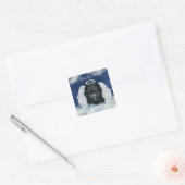 Affenpinscher Engel   Vierkante Sticker (Envelop)