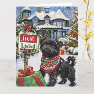 Affenpinscher Feestelijke Humor Realtor Christmas Kaart