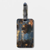 Affenpinscher Feestelijke Kerstreis Bagagelabel (Achterkant verticaal)