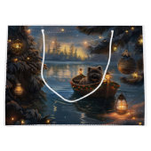 Affenpinscher Feestelijke Kerstreis Groot Cadeauzakje (Voorkant)