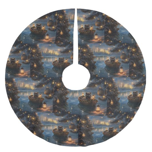 Affenpinscher Feestelijke Kerstreis Kerstboom Rok (Voorkant)