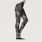 Affenpinscher Feestelijke Kerstreis Leggings (Rechts)