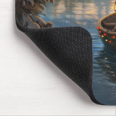 Affenpinscher Feestelijke Kerstreis Muismat (Hoek)