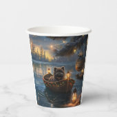 Affenpinscher Feestelijke Kerstreis Papieren Bekers (Achterkant)