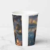 Affenpinscher Feestelijke Kerstreis Papieren Bekers (Rechts)