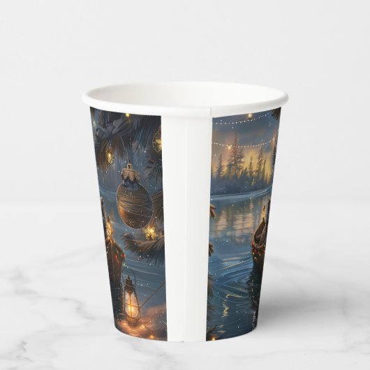 Affenpinscher Feestelijke Kerstreis Papieren Bekers (Rechts)