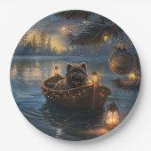 Affenpinscher Feestelijke Kerstreis Papieren Bordje (Voorkant)