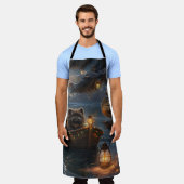 Affenpinscher Feestelijke Kerstreis Schort (Gedragen)