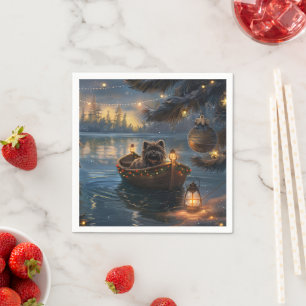 Affenpinscher Feestelijke Kerstreis Servet