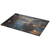 Affenpinscher Feestelijke Kerstreis Snijplank (Hoek)