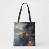 Affenpinscher Feestelijke Kerstreis Tote Bag (Voorkant)