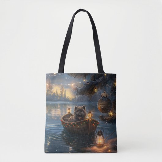 Affenpinscher Feestelijke Kerstreis Tote Bag (Voorkant)