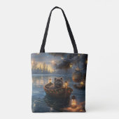 Affenpinscher Feestelijke Kerstreis Tote Bag (Achterkant)