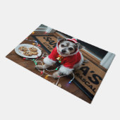 Affenpinscher Festive Holiday Christmas Deurmat (Schuin)