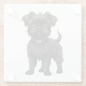 Affenpinscher Glazen Onderzetter (Achterkant)