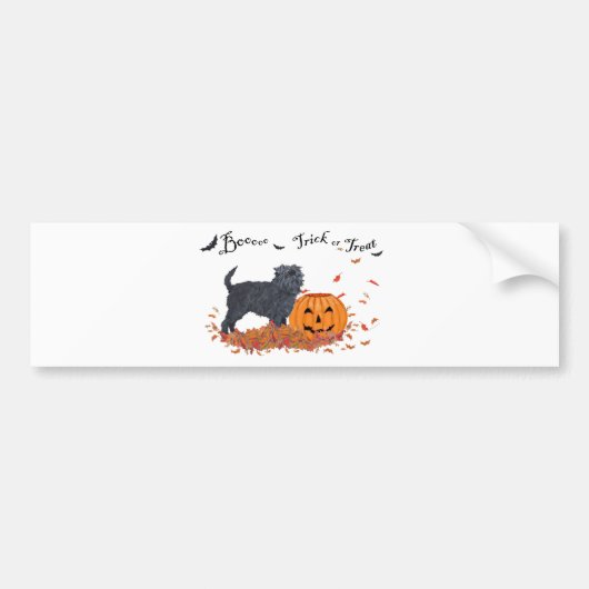 Affenpinscher Halloween Bumpersticker (Voorkant)