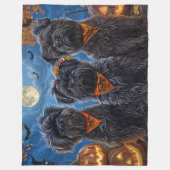 Affenpinscher Halloween Griezelen Fleece Deken (Voorkant)