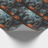 Affenpinscher Halloween Nacht Doggy Delight Cadeaupapier (Hoek)