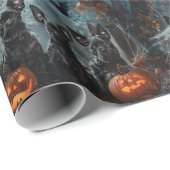 Affenpinscher Halloween Nacht Doggy Delight Cadeaupapier (Rol Hoek)