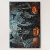 Affenpinscher Halloween Nacht Doggy Delight Legpuzzel (Verticaal)