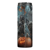 Affenpinscher Halloween Nacht Doggy Delight Thermosbeker (Achterkant)