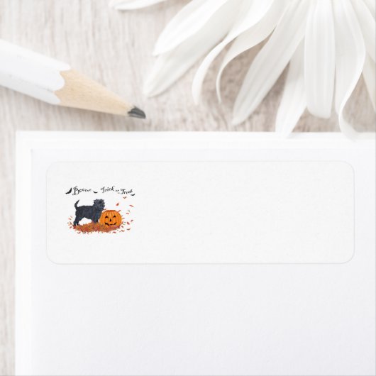 Affenpinscher Halloween Return Address Labels (Insitu)