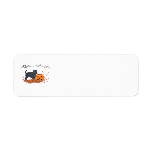Affenpinscher Halloween Return Address Labels (Voorkant)