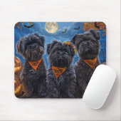 Affenpinscher Halloween Spelonk Muismat (Met muis)