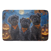 Affenpinscher Halloween Spooky Badmat (Voorkant)