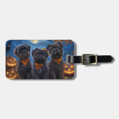 Affenpinscher Halloween Spooky Bagagelabel (Voorkant horizontaal)