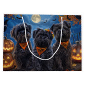 Affenpinscher Halloween Spooky Groot Cadeauzakje (Achterkant)