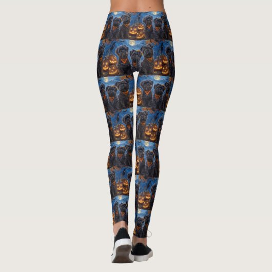Affenpinscher Halloween Spooky Leggings (Achterkant)