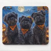 Affenpinscher Halloween Spooky Muismat (Voorkant)
