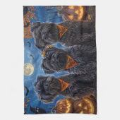 Affenpinscher Halloween Spooky Theedoek (Verticaal)
