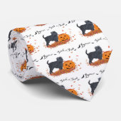 Affenpinscher Halloween Stropdas (Opgerold)