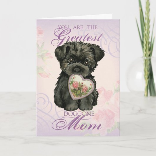 Affenpinscher Heart mama Kaart (Voorkant)