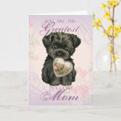 Affenpinscher Heart mama Kaart (Gele Bloem)