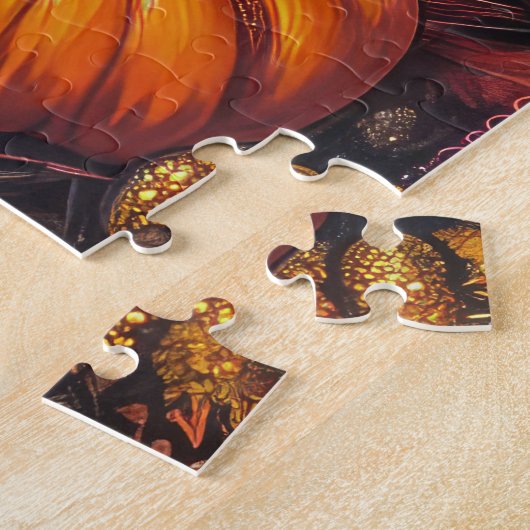 Affenpinscher Herfst Oogst Thanksgiving Hond Legpuzzel (Zijkant)